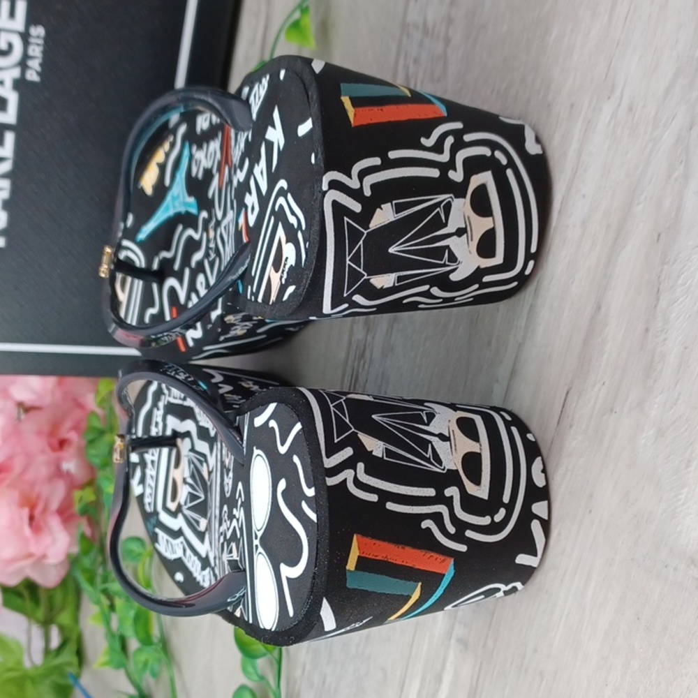 Karl Lagerfeld Nola Graffiti Wedge NIB - Picture 6 of 9